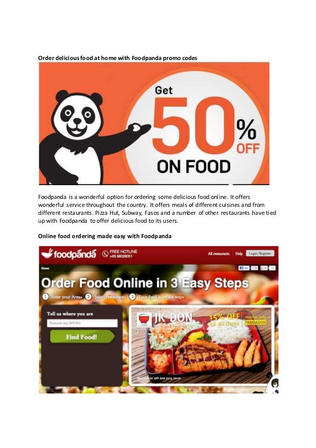 order delicious food at home with foodpanda promo codes