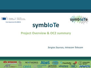 © 2017 – The symbIoTe Consortium
Project Overview & OC2 summary
symbIoTe
Sergios Soursos, Intracom Telecom
Grant Agreement...