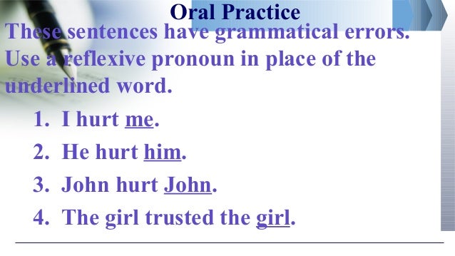 2nd qtr 3 reflexive pronouns