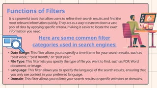 Website Filter Function Using the World wide web for Business Research.ppt