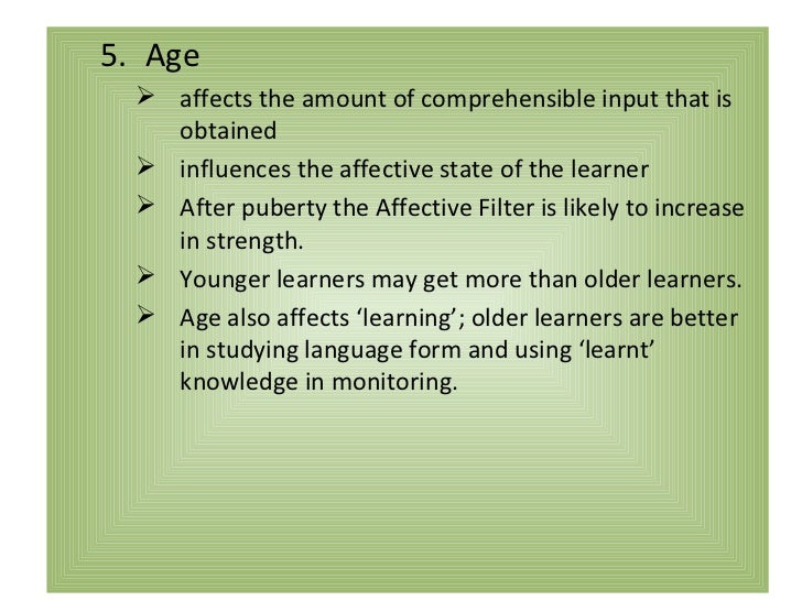 Krashen's Hypotheses on L2 Acquisition
