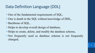 Concept of Structured Query Language (SQL) in SQL server as well as ...