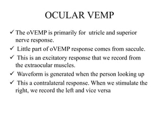 Ovemp Example Vestibular function tests | PPTX