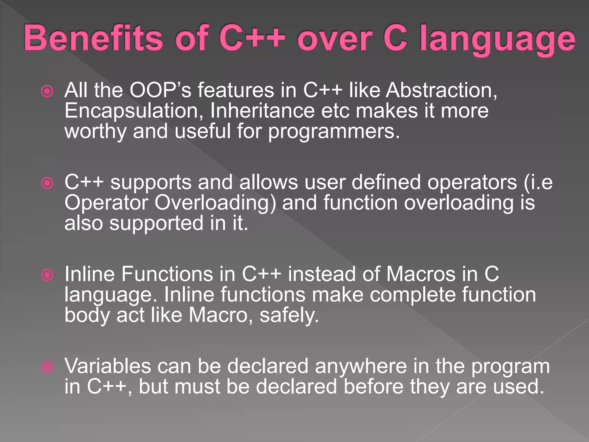 Introduction to C++ Programming | PPTX