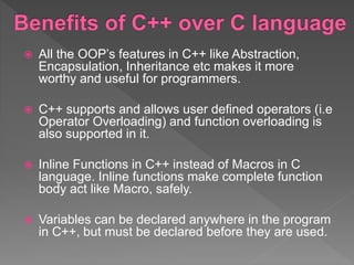 Introduction to C++ Programming | PPT | Free Download