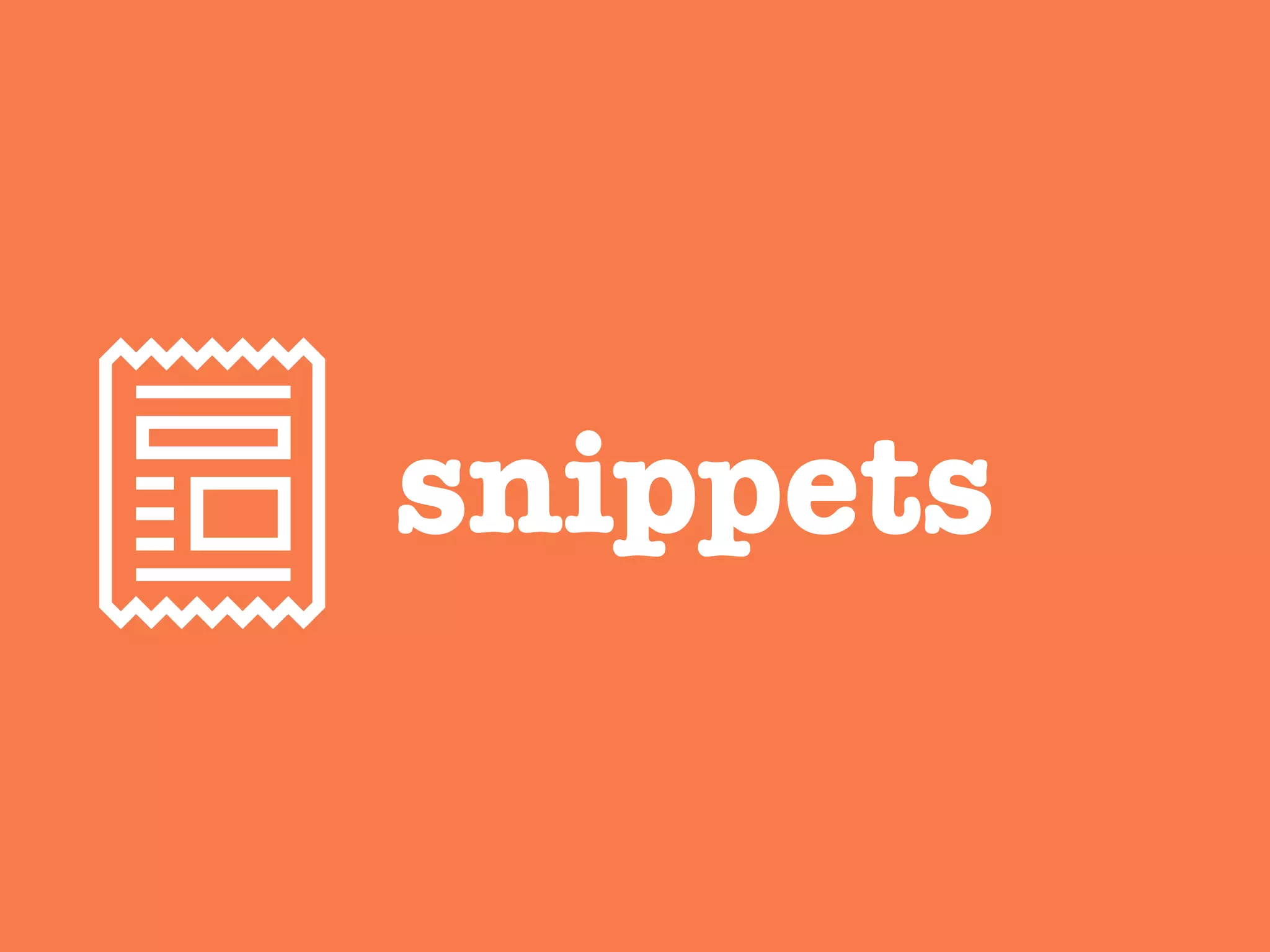 snippets
 