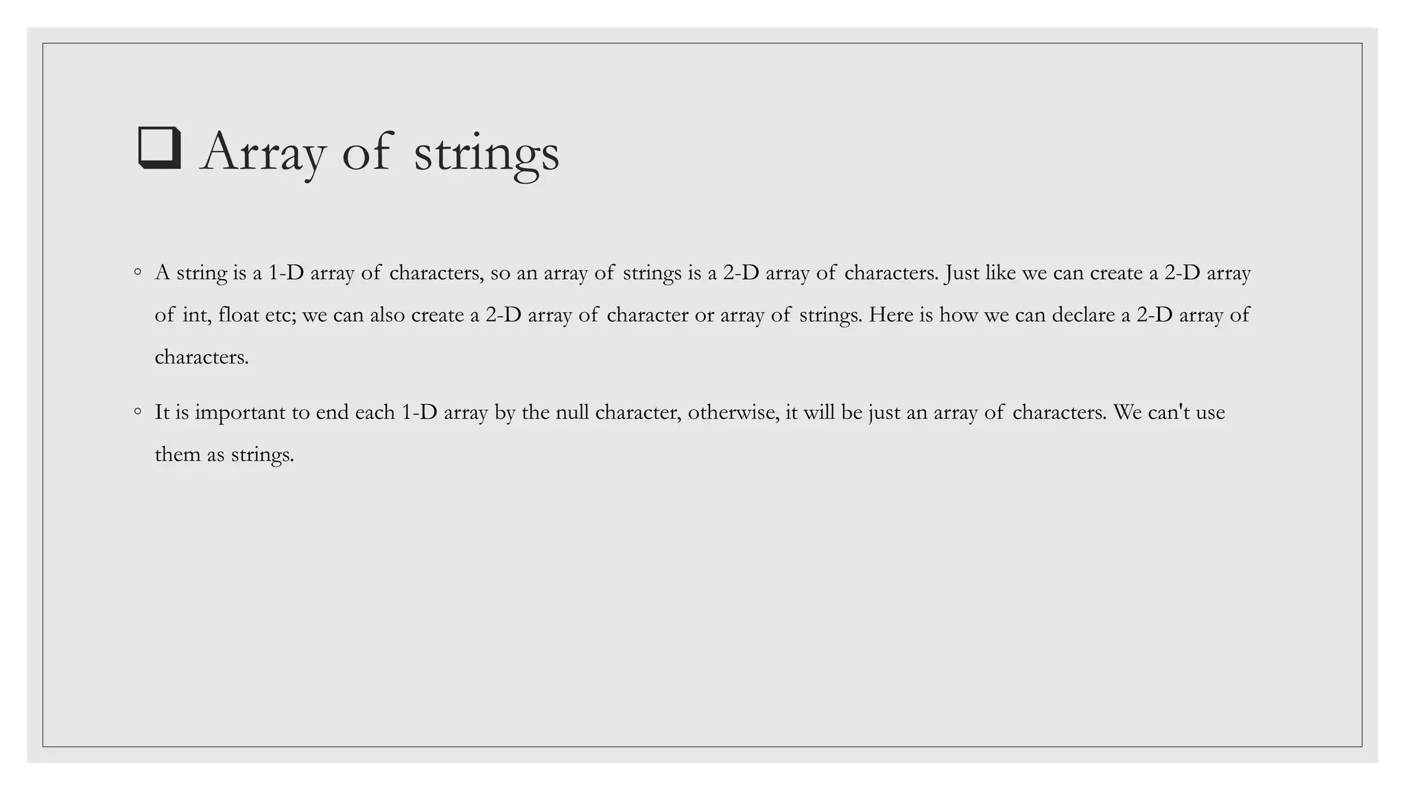 Console I/o & basics of array and strings.pptx