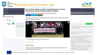 BLOCKCHAIN DATABASE OF KNOWN FAKES
18
 