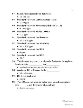 FISHERIES QUESTION BANK (4th sem)