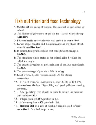 FISHERIES QUESTION BANK (4th sem)