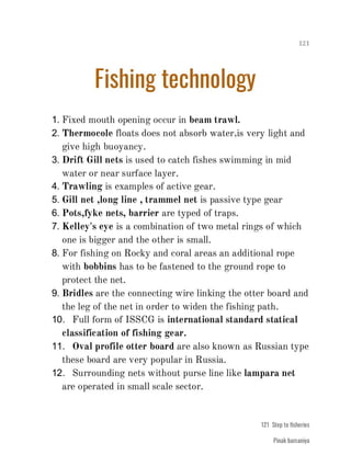 FISHERIES QUESTION BANK (4th sem)