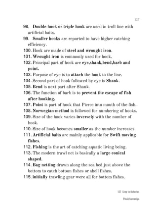 FISHERIES QUESTION BANK (4th sem)