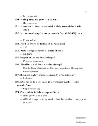 FISHERIES QUESTION BANK (4th sem)