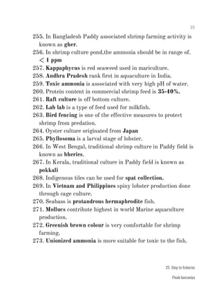 FISHERIES QUESTION BANK (4th sem)