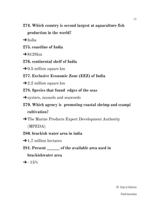 FISHERIES QUESTION BANK (4th sem)