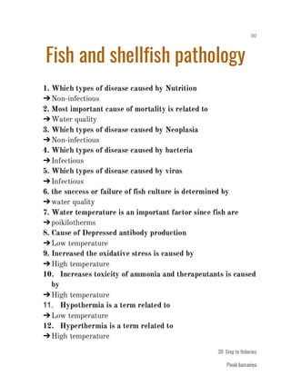 FISHERIES QUESTION BANK (4th sem)