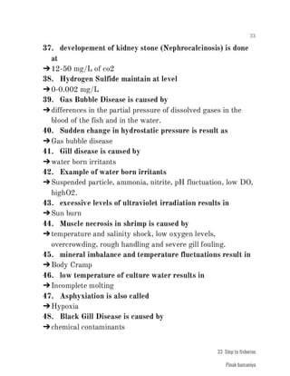 FISHERIES QUESTION BANK (4th sem)