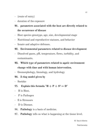 FISHERIES QUESTION BANK (4th sem)