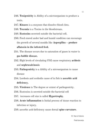 FISHERIES QUESTION BANK (4th sem)