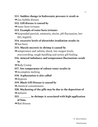 FISHERIES QUESTION BANK (4th sem)