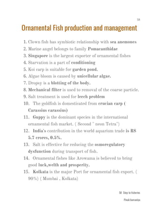 FISHERIES QUESTION BANK (4th sem)