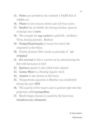 FISHERIES QUESTION BANK (4th sem)