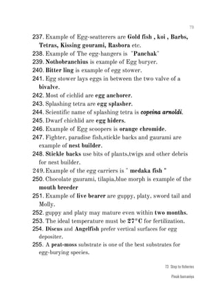 FISHERIES QUESTION BANK (4th sem)