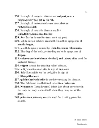 FISHERIES QUESTION BANK (4th sem)