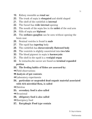 FISHERIES QUESTION BANK (4th sem)