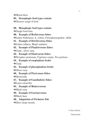 FISHERIES QUESTION BANK (4th sem)