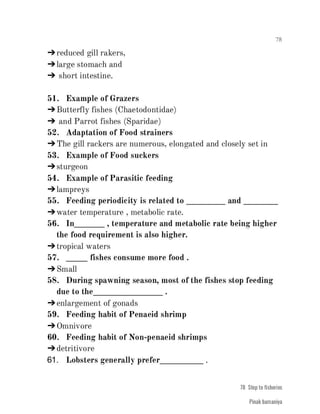 FISHERIES QUESTION BANK (4th sem)