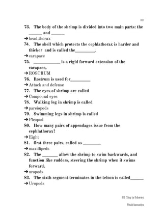 FISHERIES QUESTION BANK (4th sem)
