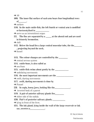 FISHERIES QUESTION BANK (4th sem)