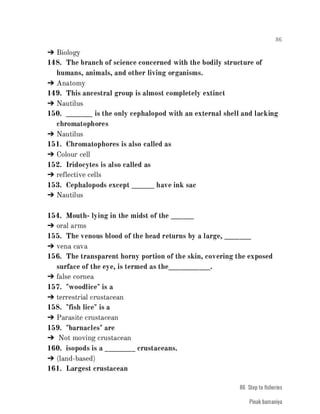 FISHERIES QUESTION BANK (4th sem)
