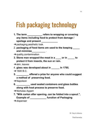 FISHERIES QUESTION BANK (4th sem)