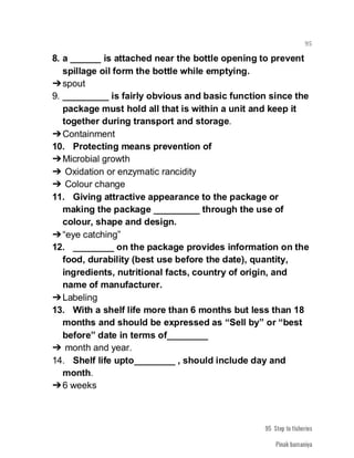 FISHERIES QUESTION BANK (4th sem)