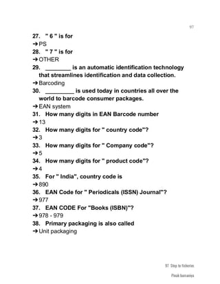 FISHERIES QUESTION BANK (4th sem)