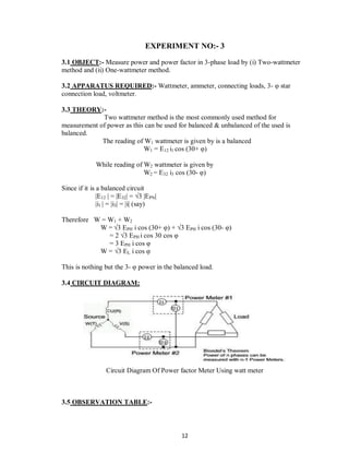 2nd year iv sem emi lab manual | PDF