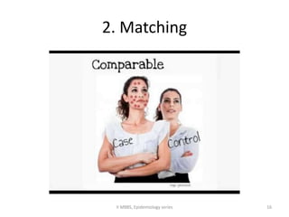 2. Matching 
II MBBS, Epidemiology series 16 
 