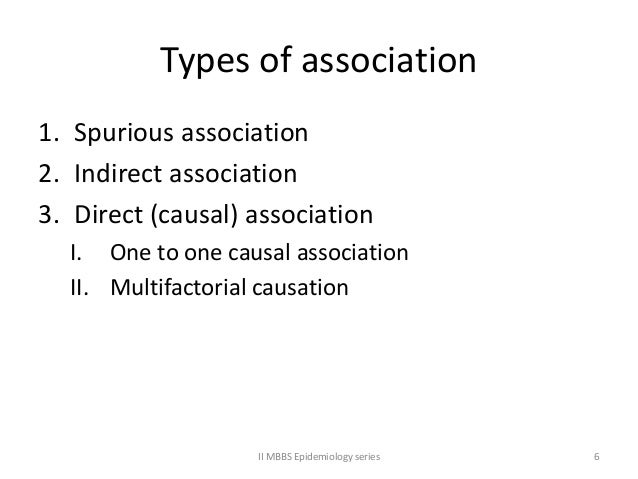 what does no causal association mean