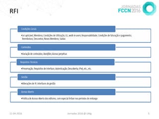RFI
11-04-2016 Jornadas 2016 @ UAlg 5
 