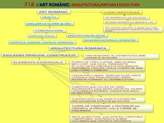 7 i 8. L’ART ROMÀNIC: ARQUITECTURA,PINTURA i ESCULTURA

 