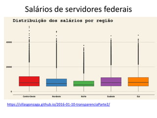 Salários de servidores federais
https://sillasgonzaga.github.io/2016-01-10-transparenciaParte2/
 
