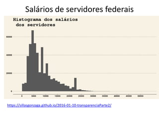 Salários de servidores federais
https://sillasgonzaga.github.io/2016-01-10-transparenciaParte2/
 