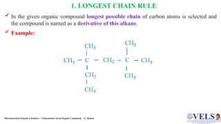 NOMENCLATURE of organic compound pharm D poc | PPTX