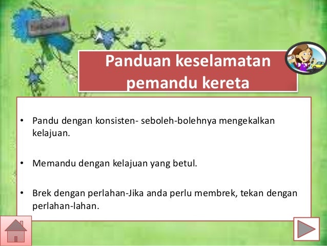 nota panduan keselamatan jalan raya