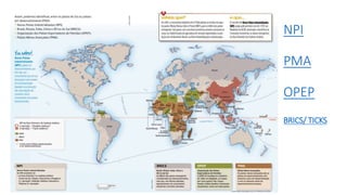 NPI
PMA
OPEP
BRICS/ TICKS
 