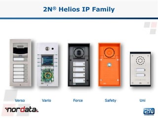 2N® Helios IP Family
Verso Vario Force Safety Uni
www.2n.czwww.nordata.com
 