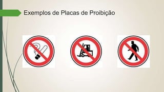 Exemplos de Placas de Proibição
 