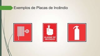 Exemplos de Placas de Incêndio
 